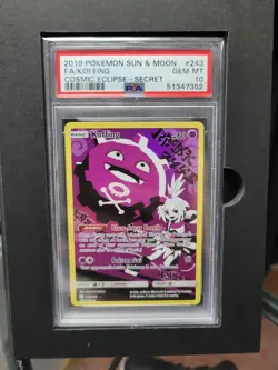 Pokemon 2019 Cosmic Eclipse Full Art Secret Rare Trainer Koffing 243/236 Psa 10 - Image 1