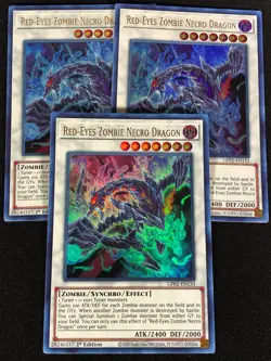 Yugioh Red-Eyes Zombie Necro Dragon 1st GFP2-EN133 ULTRA x3 (NM) - Image 1