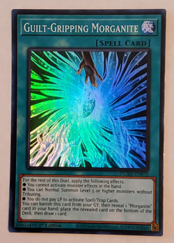 Yu-Gi-Oh Guilt-Gripping Morganite Super Rare 1st Edition DUAD-EN070 NM - Image 1
