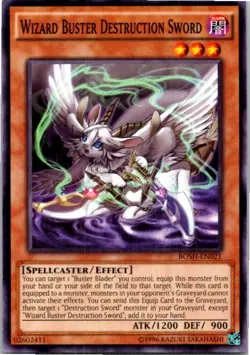 Wizard Buster Destruction Sword #BOSH-EN021 Yugioh Lightly played Unlimited - Image 1