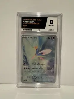Pokemon TCG Cresselia Shrouded Fable Holo Rare Card 071/064 Ace 8 - Image 1