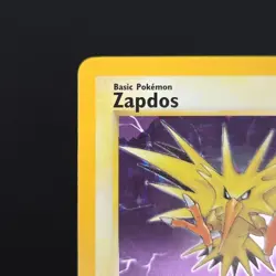 Pokemon TCG Card Zapdos 15/62 Fossil Unlimited Holo ErrorU Rare Vintage - LP - Image 3