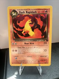 Dark Rapidash 44/82 Team Rocket WOTC 2000 Pokemon Card - LP - Image 1