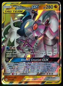 Arceus & Dialga & Palkia GX Tag Team #156 NM-M Pokemon Card - Image 1