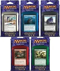 MTG Journey Into Nyx Intro Pack Full Set of 5 Decks English Magic the Gathering - Image 1