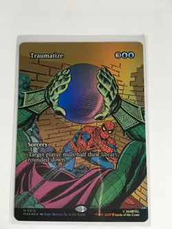 MTG Traumatize 0015 Foil (Borderless) M Marvel Universe Eternal-Legal NM MAR - Image 1