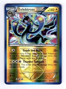 Eelektross (Team Plasma) Plasma Blast #33 (2013) Reverse Holo NM Pokemon - Image 1