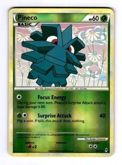 Pineco Call of Legends #68 (2011) Common Reverse Holo NM Pokemon - Image 1