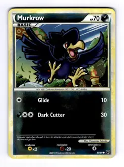 Murkrow (59) Undaunted #59 (2010) Common Reverse Holo NM Pokemon - Image 1