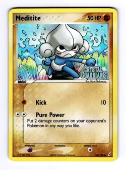 Meditite Crystal Guardians #56 (2006) Common Reverse Holo NM Pokemon - Image 1