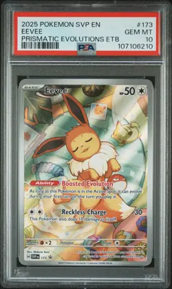 2025 POKEMON SVP EN-SV BLACK STAR PROMO #173 EEVEE PSA 10 - Image 1