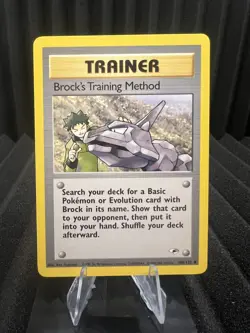 Brock's Training Method 106/132 - Gym Heroes Unlimited Edition - WOTC Pokemon MP - Image 1