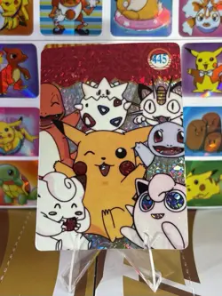 Pokemon Pikachu Vintage Pocket Monsters Vending HOLO Prism Sticker 1999 Nintendo - Image 2