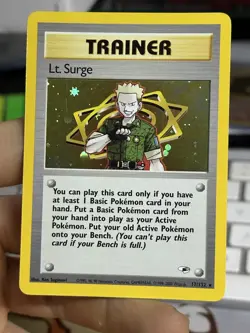 #2 Lt Surge 17/132 Gym Heroes 2000 Holo Rare WOTC Pokemon Card TCG - Image 4