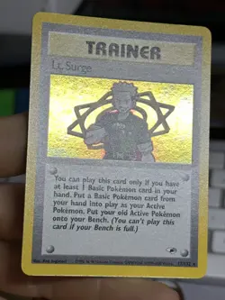 #2 Lt Surge 17/132 Gym Heroes 2000 Holo Rare WOTC Pokemon Card TCG - Image 5
