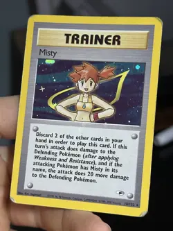 PARTIAL HOLOBLEED Misty 18/132 Gym Heroes 2000 Holo Rare WOTC Pokemon Card TCG - Image 3