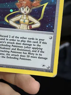 PARTIAL HOLOBLEED Misty 18/132 Gym Heroes 2000 Holo Rare WOTC Pokemon Card TCG - Image 5