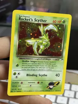Rocket's Scyther 13/132 Gym Heroes 2000 Holo Rare WOTC Pokemon Card TCG - Image 3