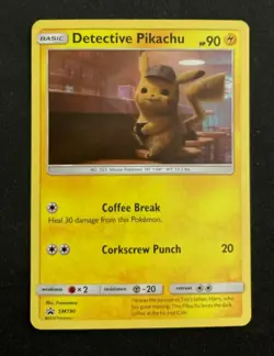 Detective Pikachu Promo NM - Mint Card SM190 Holo Movie - Image 1