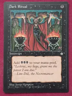 Magic The Gathering ICE AGE DARK RITUAL black card MTG - Image 1