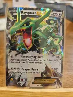 Pokemon TCG Rayquaza EX Ultra Rare Card 75/108 XY: Roaring Skies (Near mint) - Image 1