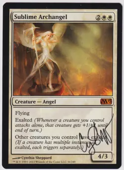 MTG Signed 1X Sublime Archangel X1 Core Set 2013 (M13) Magic - MP - Image 1