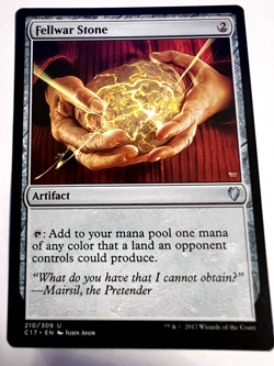 MTG Magic The Gathering Commander 2017 Fellwar Stone Uncommon LP - Image 1