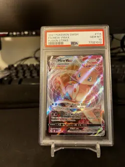 2021 POKEMON SWORD & SHIELD FUSION STRIKE #114 FULL ART/MEW VMAX PSA 10 - Image 1