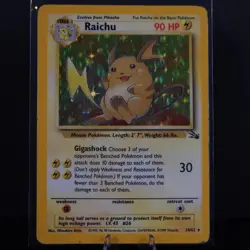 Raichu 14/62 Fossil Holo Unlimited WOTC Pokemon TCG HP - Image 1