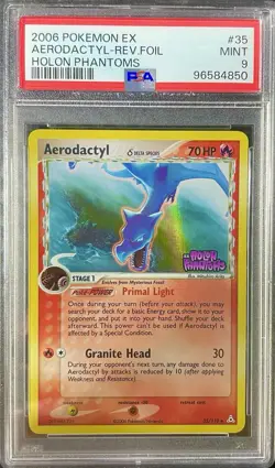 Aerodactyl (Delta Species) 35/110 Holon Phantoms Reverse Holo Pokemon 2006 PSA 9 - Image 1