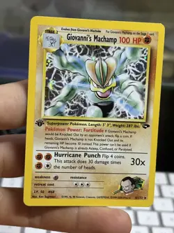 1st Edition Giovanni's Machamp 6/132 Gym Challenge 2000 Holo Rare WOTC Pokemon - Image 3