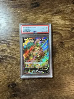 Pokemon S-Chinese Sword&Shield Leafeon V 134/132 CS4aC SR Holo Alt Art PSA 10 - Image 1