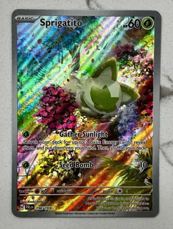 2023 Pokemon S&V Paldea Evolved Sprigatito #196/193 Illustration Rare - Image 1