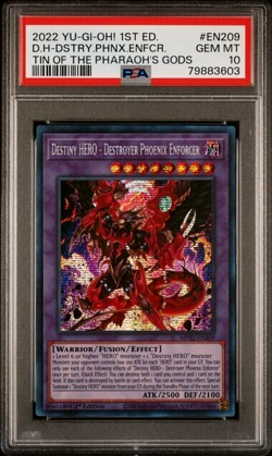 2022 YuGiOh! Destiny Hero Destroyer Phoenix Enforcer BODE-EN039 1st Ed PSA 10 - Image 1