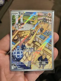 Pokemon TCG Card Timburr 183/167 Illustration Rare Holo NM - Image 1