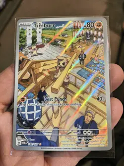 Pokemon TCG Card Timburr 183/167 Illustration Rare Holo NM - Image 2