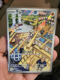 Pokemon TCG Card Timburr 183/167 Illustration Rare Holo NM - Image 3