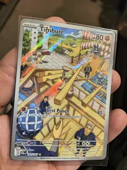 Pokemon TCG Card Timburr 183/167 Illustration Rare Holo NM - Image 4