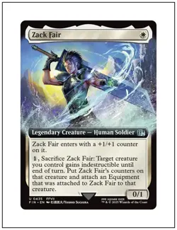 1x Zack Fair, Extended Art, Final Fantasy, Magic MTG NM - Image 1