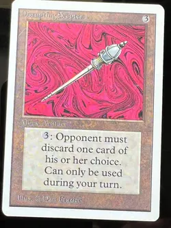 Magic the Gathering MTG Unlimited Disrupting Scepter NM w/rollermark (Beta Bob) - Image 1