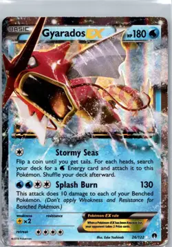 Pokemon TCG Gyarados-EX 26/122 BREAKpoint Holo MP - Image 1