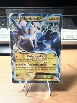 Pokemon TCG Thundurus EX BW Black Star Promos BW81 Holo Promo - Image 1