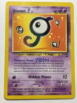 Pokemon TCG Unown J 2001 Black Star Promo Promo 38 - Image 1