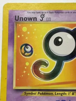 Pokemon TCG Unown J 2001 Black Star Promo Promo 38 - Image 3
