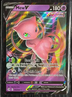 Mew V 113/264 (Ultra Rare) Fusion Strike Near Mint Pokemon TCG - Image 1