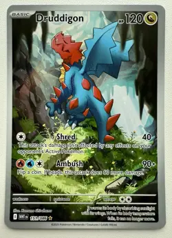 Druddigon 151/086 Illustration Rare - Pokemon TCG White Flare - (Pack Fresh) NM+ - Image 1
