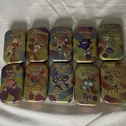 Pokemon TCG Scarlet & Violet 151 Set: All 10 EMPTY Mini Tin - Artworks & Coins - Image 2