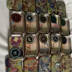 Pokemon TCG Scarlet & Violet 151 Set: All 10 EMPTY Mini Tin - Artworks & Coins - Image 4
