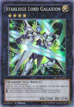 YUGIOH STARLIEGE LORD GALAXION SUPER RARE MP14-EN097 NEAR MINT - Image 1