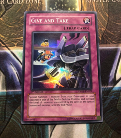 *** GIVE AND TAKE *** 1ST EDITION SUPER RARE (MP) DP08-EN029 YUGIOH! - Image 1